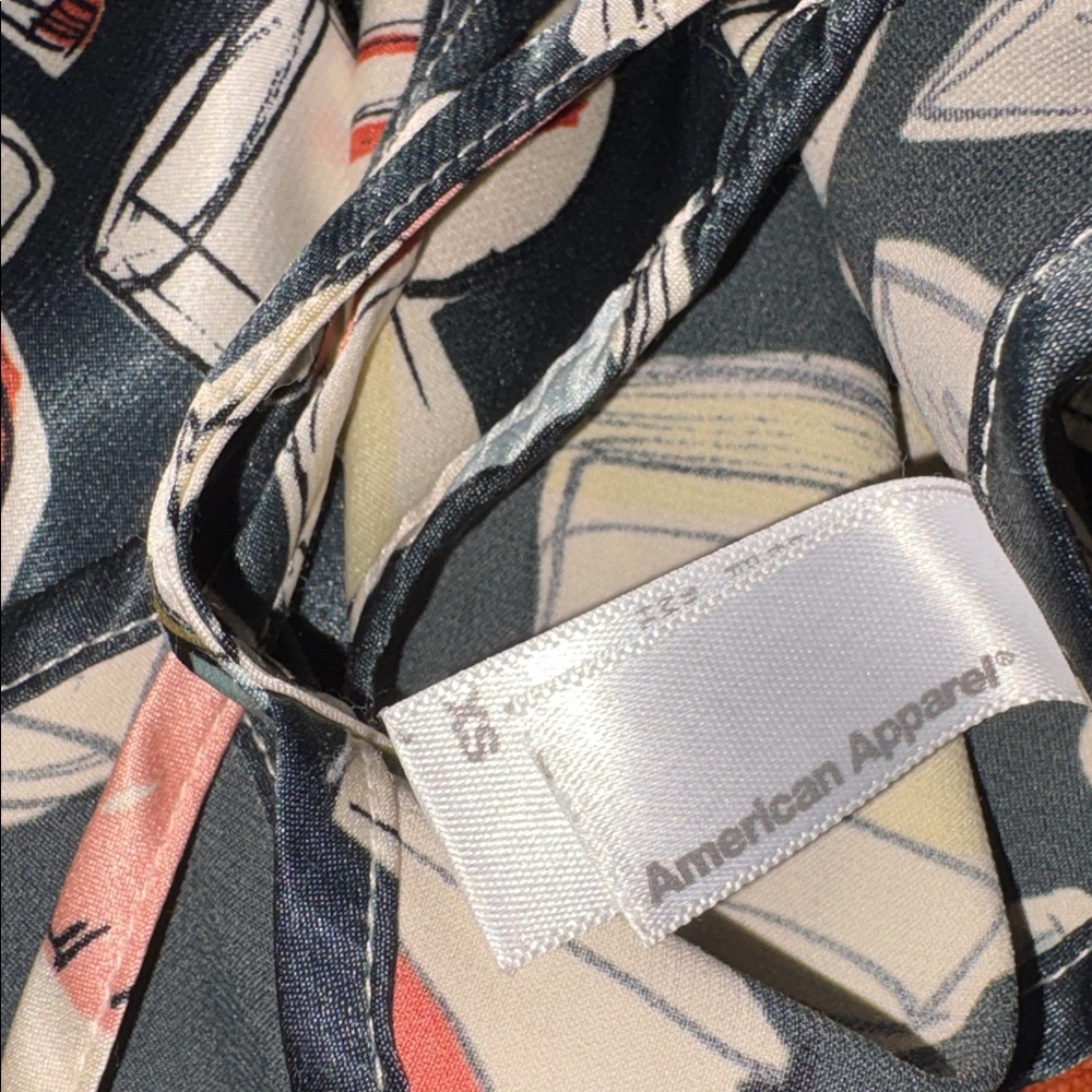 American Apparel Black Camisole with Colorful Print - Picture 3 of 3